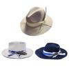 Breathable Wool Fedoras Hat with Wide Brim Feathers for Daily Wear Travel and Theme Parties Gathering Costume Headwear