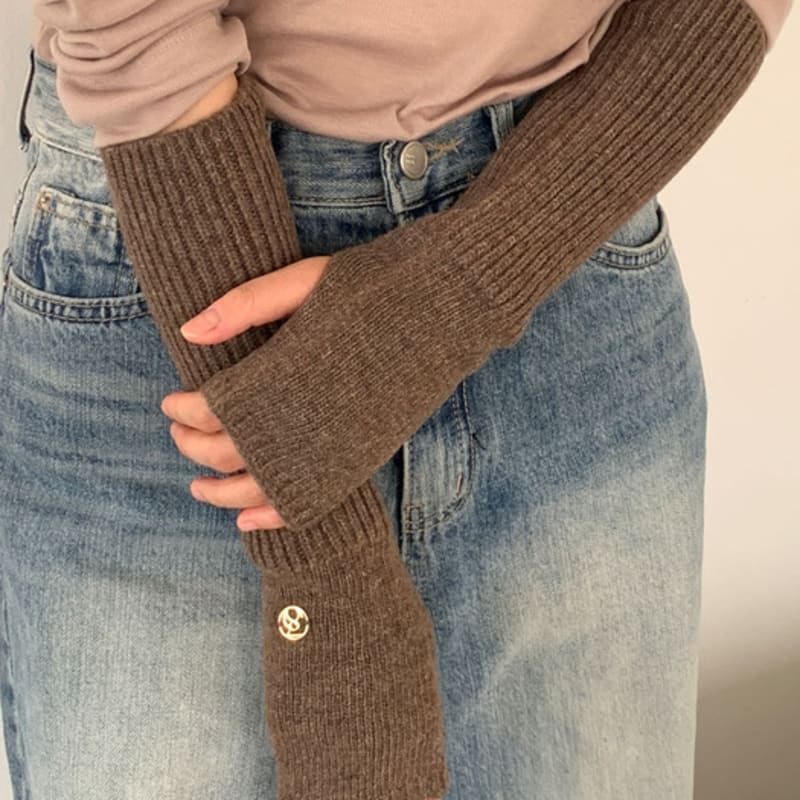 38comeoncommon Кашемировая грелка для рук (Темно коричневый)