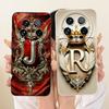 Чехол для Xiaomi 14 Ultra Силиконовый Эстетичный Роскошный Буквы от A до Z 2D Расписной Корпус Телефона 24031PN0DC 24030PN60G