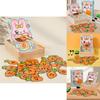 Wooden Feeding Carrots Rabbits Game Children Puzzle Toys For Fine Motor Training And Shape Recognition