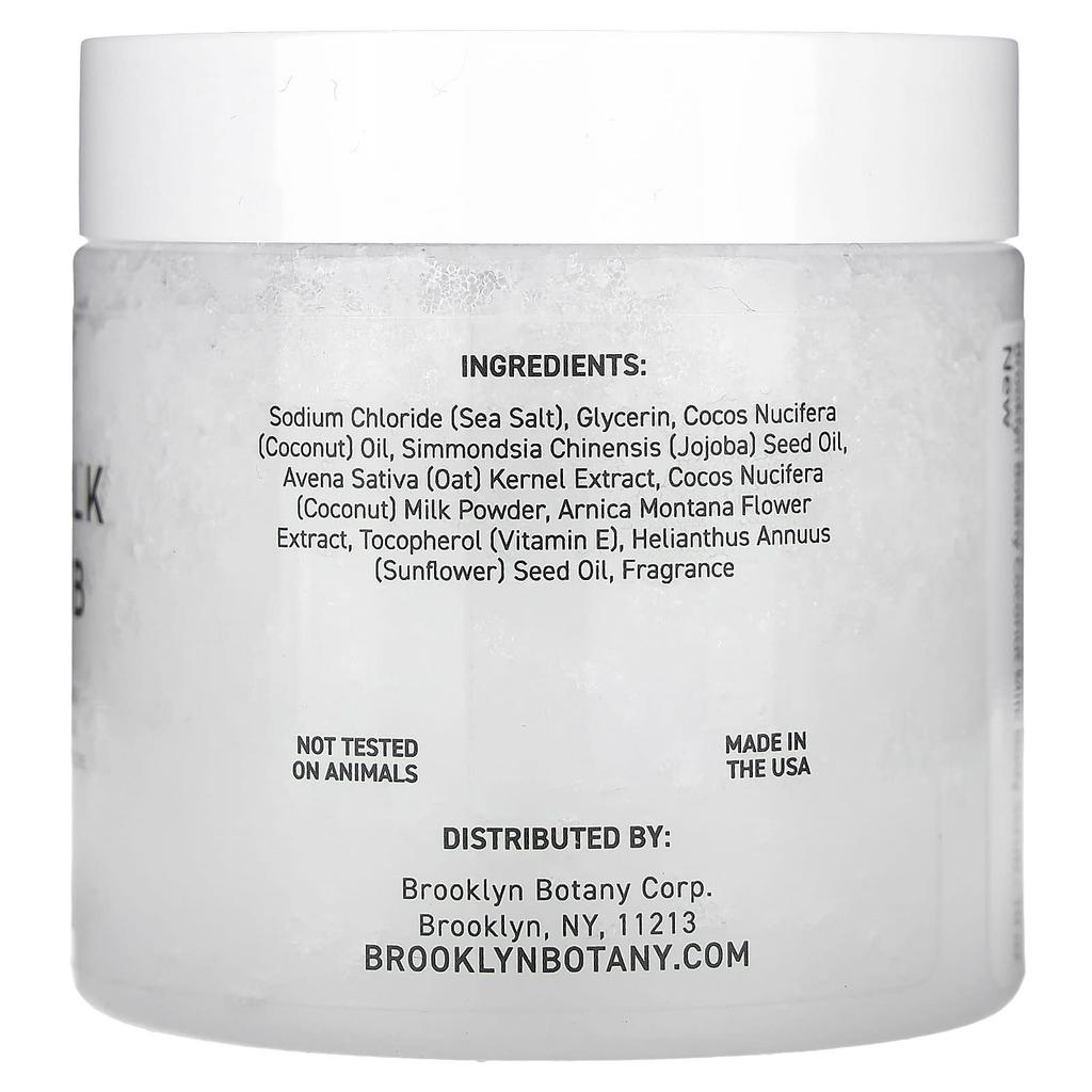 Brooklyn Botany Coconut Milk Body Scrub, All Skin Types, 10 Oz (283 G)