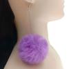 New Big Pompom Drop Earrings Fashion Soft Rabbit Fur Ball Pompom Pendant Long Dangle Earrings For Women Girl Party Gifts