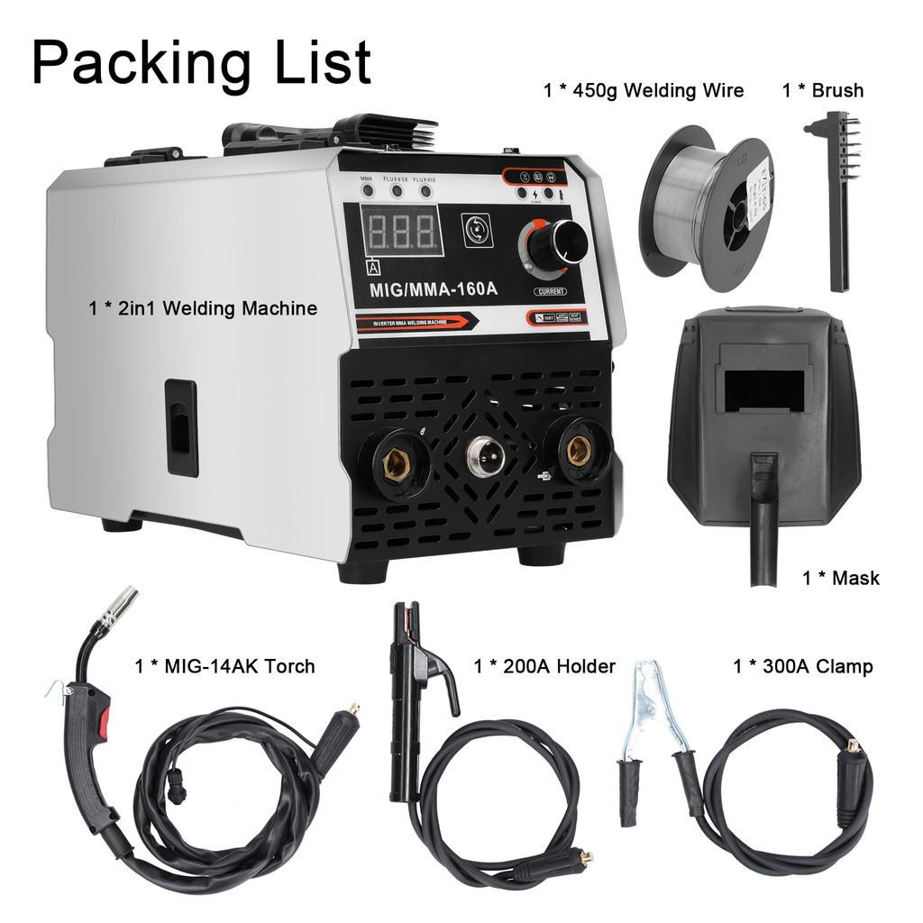 2 In 1 MIG MMA Welding Machine IGBT DC Inverter Welder Automatic Wire Feeding Contact Welding Non-Gas Gas-Shielded ARC Welder 220V