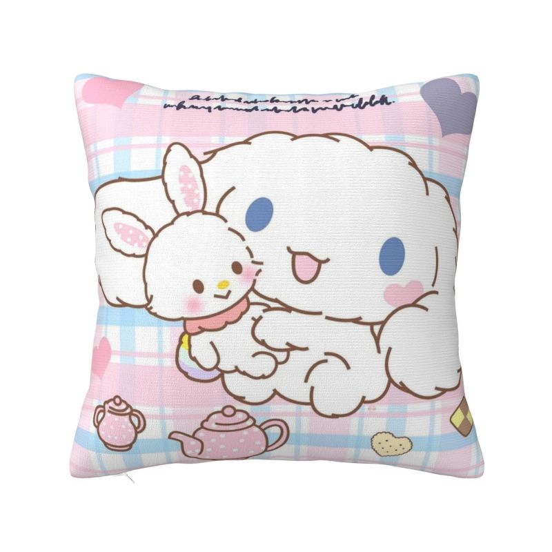 Пользовательская наволочка с мультяшным персонажем Cinnamoroll Sanrio 45x45 см Собачка Югуй Сина Коричный Пес Бархатная Роскошная Подушка для Автомобиля Дивана