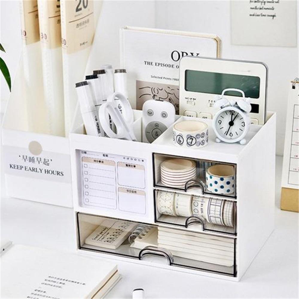 Многофункциональный настольный органайзер, ящик с держателем для ручек, большой вместительный настольный органайзер с несколькими отделениями, чехол для хранения