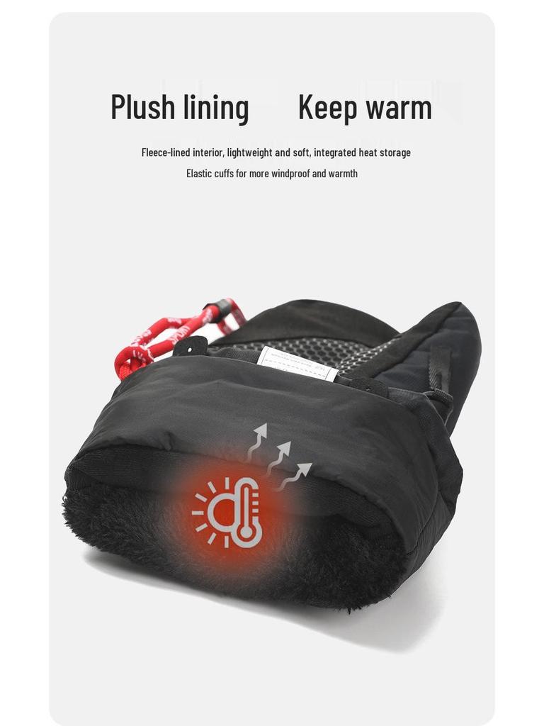 Women's Ski Gloves with Wrist Guards - Snowboard Mittens and Men's Touchscreen Mitten with Palm Protectors