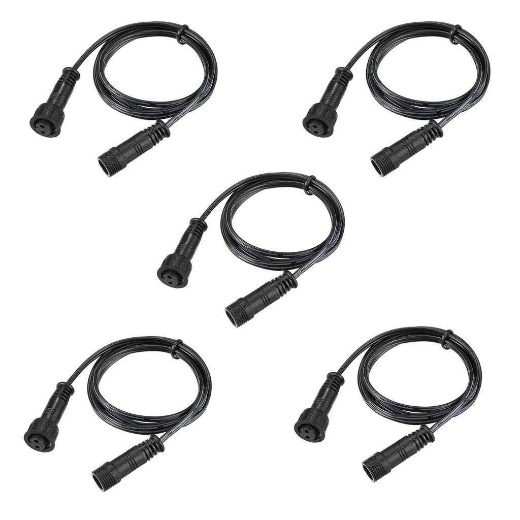 Extension Cable Wire for Deck Light, 5pcs 39.4 Inch 2pin IP67 Extension Cable Wire with Male and Female Connectors for Pendant Lights