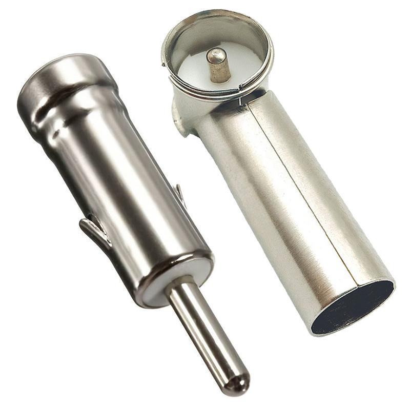 Car Radio Aerial Antenna Adapter Coax Interface Adapter DIN Jack Female To ISO Plug Male Right Angle Connector