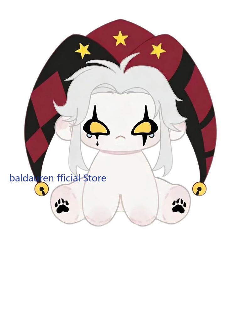 Anime The Freak Circus Pierrot Long Ears Hat 20cm Sitting Posture Figures Pillow Soft Body Mascot Plushies Pillow Sofa Cushion