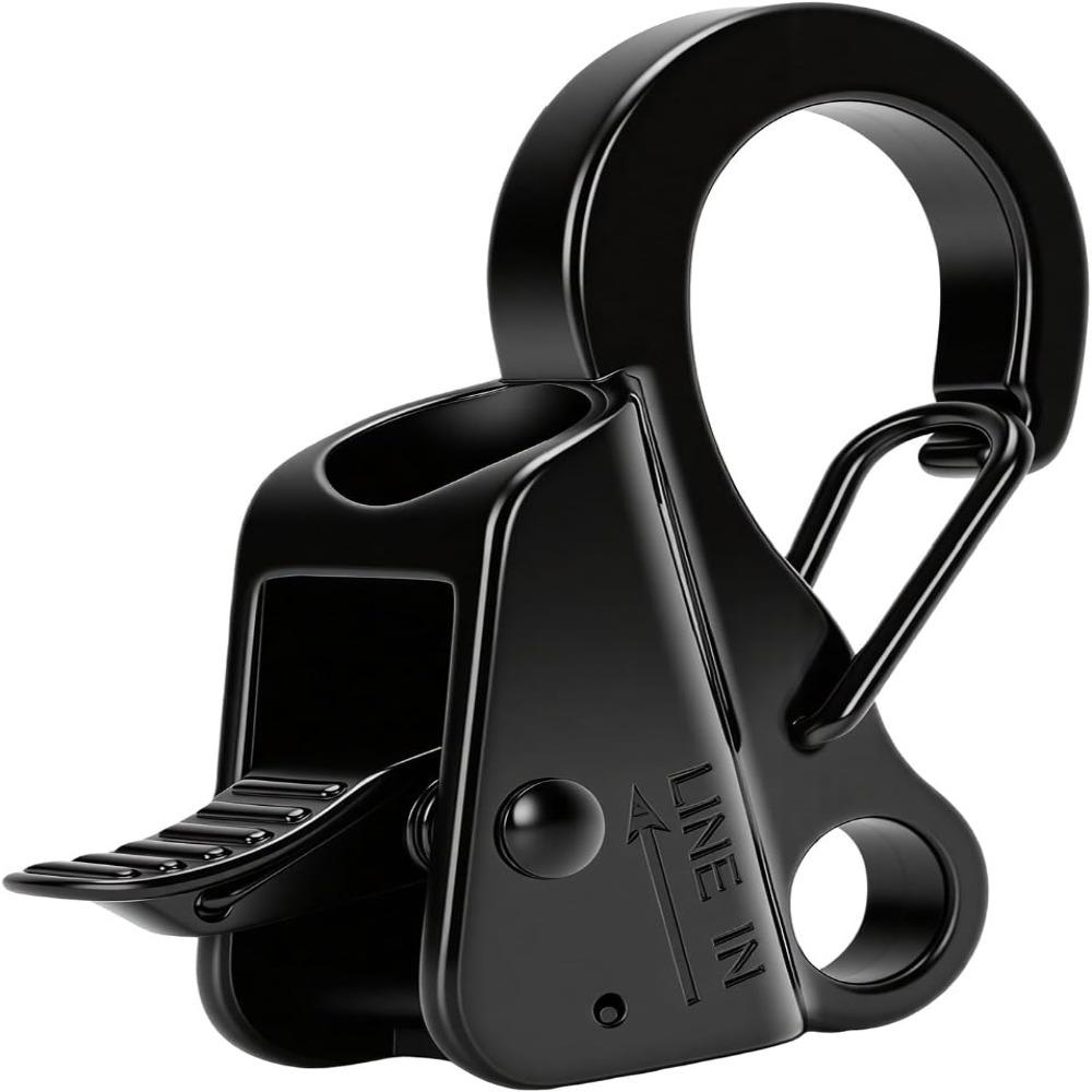 Black Knotless Marine Anchor System 316 Stainless Steel Marine Sliding Rope Hook RV Camping