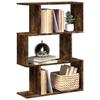 VidaXL 3-Tier Room Divider Shelf Smoked Oak 70x24x97 Cm, Bookcase, Book Support, Shelf 858115