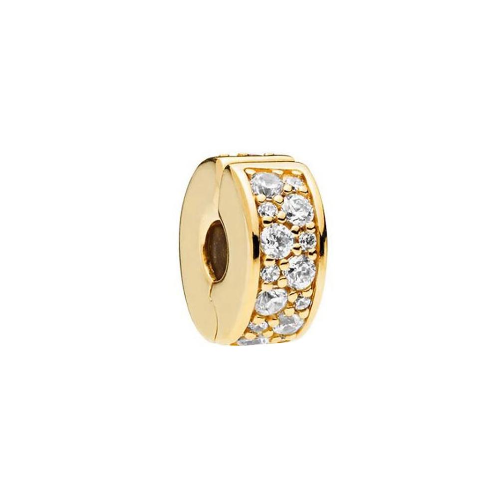 S925 Серебро Позолоченные Серии Шарм Бусина и Подвеска Подходит Оригинальный Браслет Ожерелье DIY Модные Ювелирные Изделия Женские Подарки