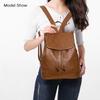 2025 Новые женские рюкзаки из натуральной кожи, мягкие, из воловьей кожи, водонепроницаемые, со шнурком, для путешествий, школьный рюкзак