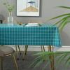 Printed Tablecloth Waterproof And Oil-Proof Leave-In Plaid Table Tablecloth Pvc Table Mat