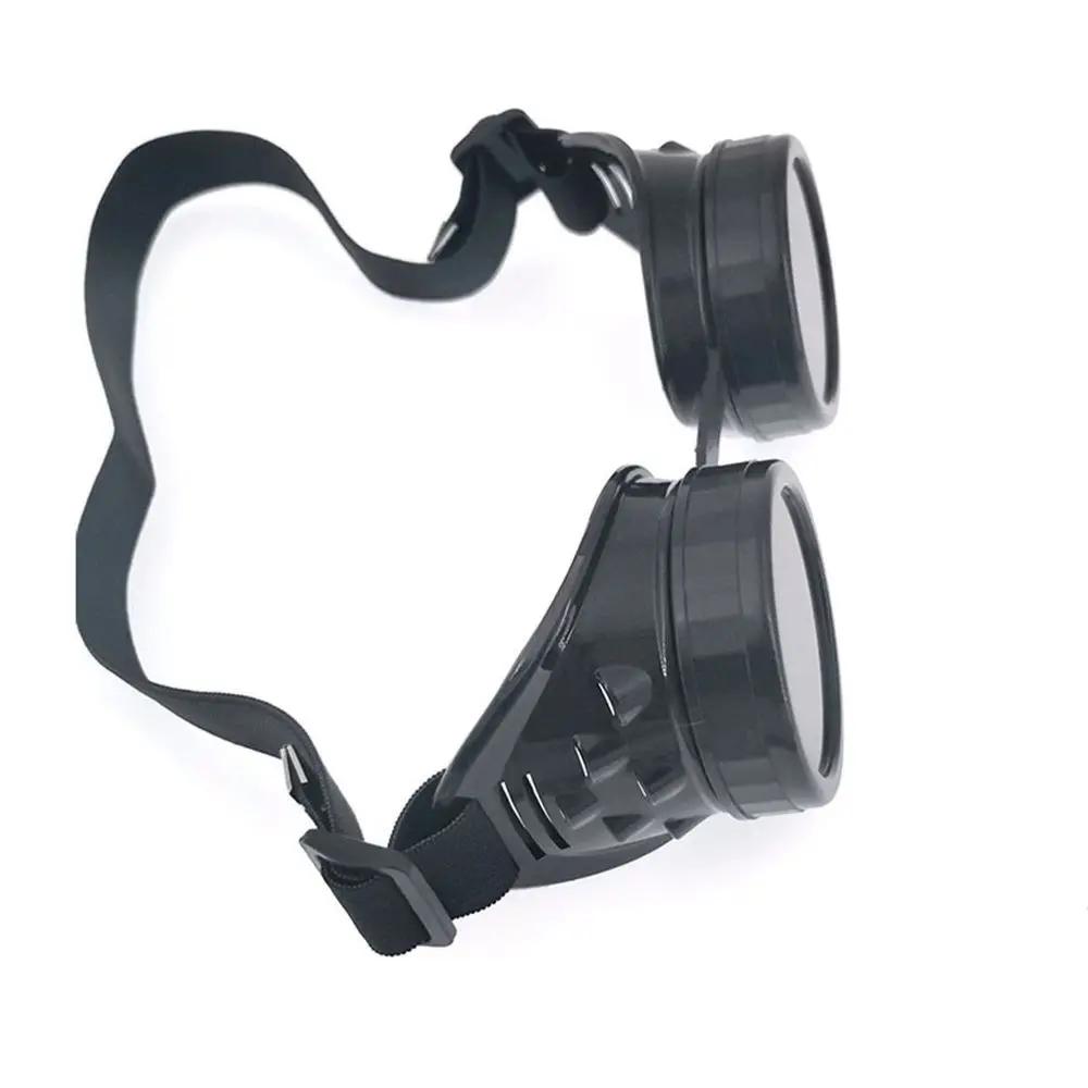 Стимпанк мотоциклетные очки с шипованными заклепками, винтажные круглые солнцезащитные очки для косплея для сварки и киберготов