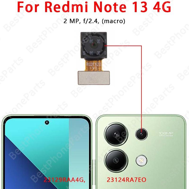 Передняя и задняя камеры для Xiaomi Redmi Note 13 4G Модуль основной камеры Шлейф Запасные части для замены