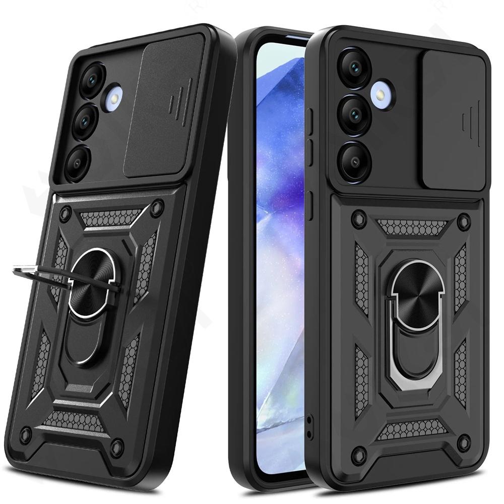 Бронированный чехол для Samsung S24 S23 S22 Ultra S21 S20 FE Galaxy A55 A15 A54 A35 A14 5G, крышка объектива камеры, кольцо для телефона, подставка, вращающаяся крышка
