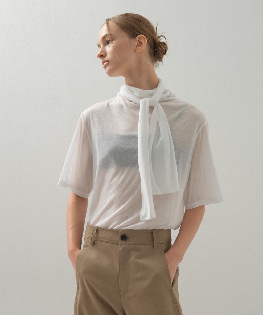 LOVENTINA Scarf Tencel Tee_White