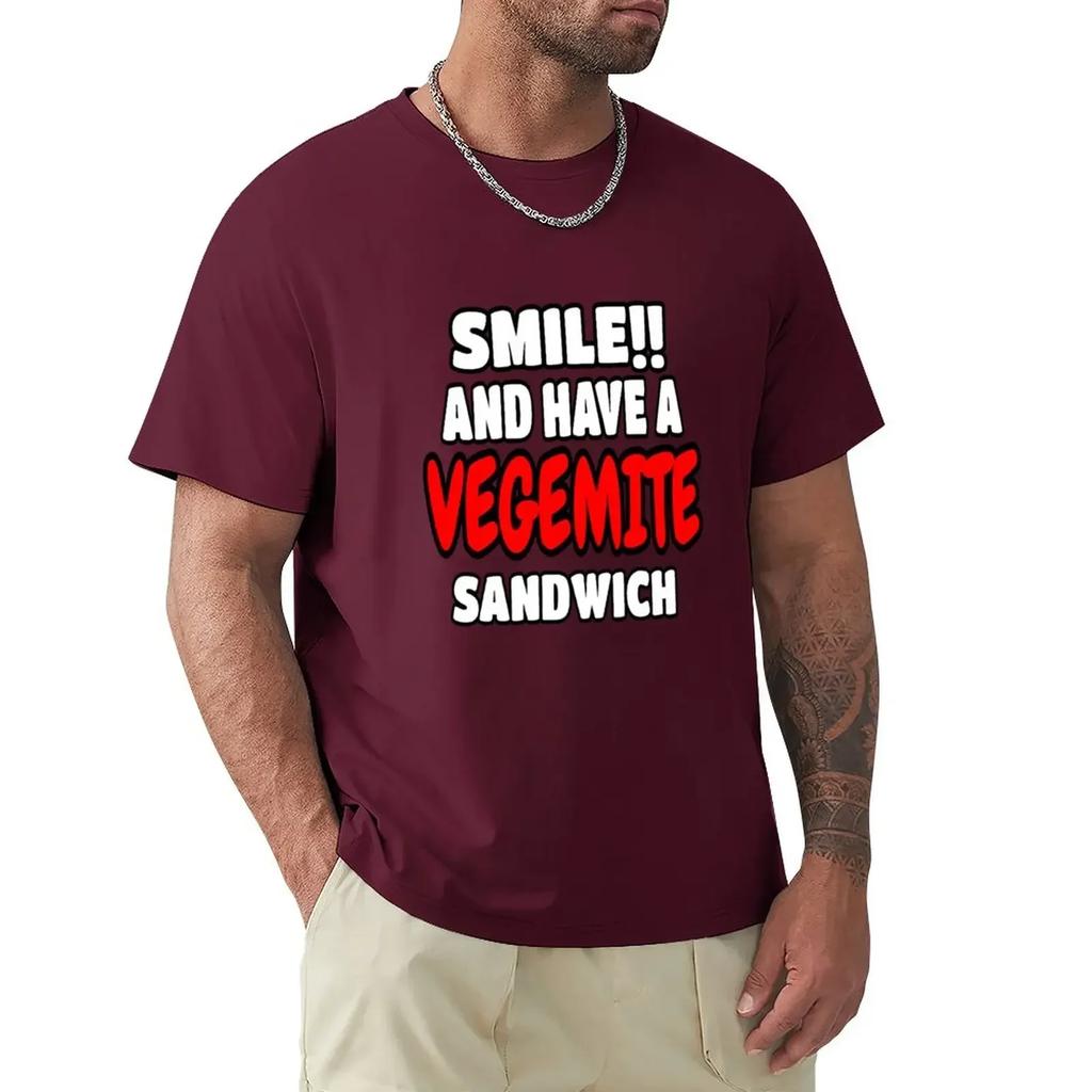 summer Tops Hattori Classic Smile!! And Have A Vegemite Sandwich T-Shirt plus sizes oversizeds boys whites clothing