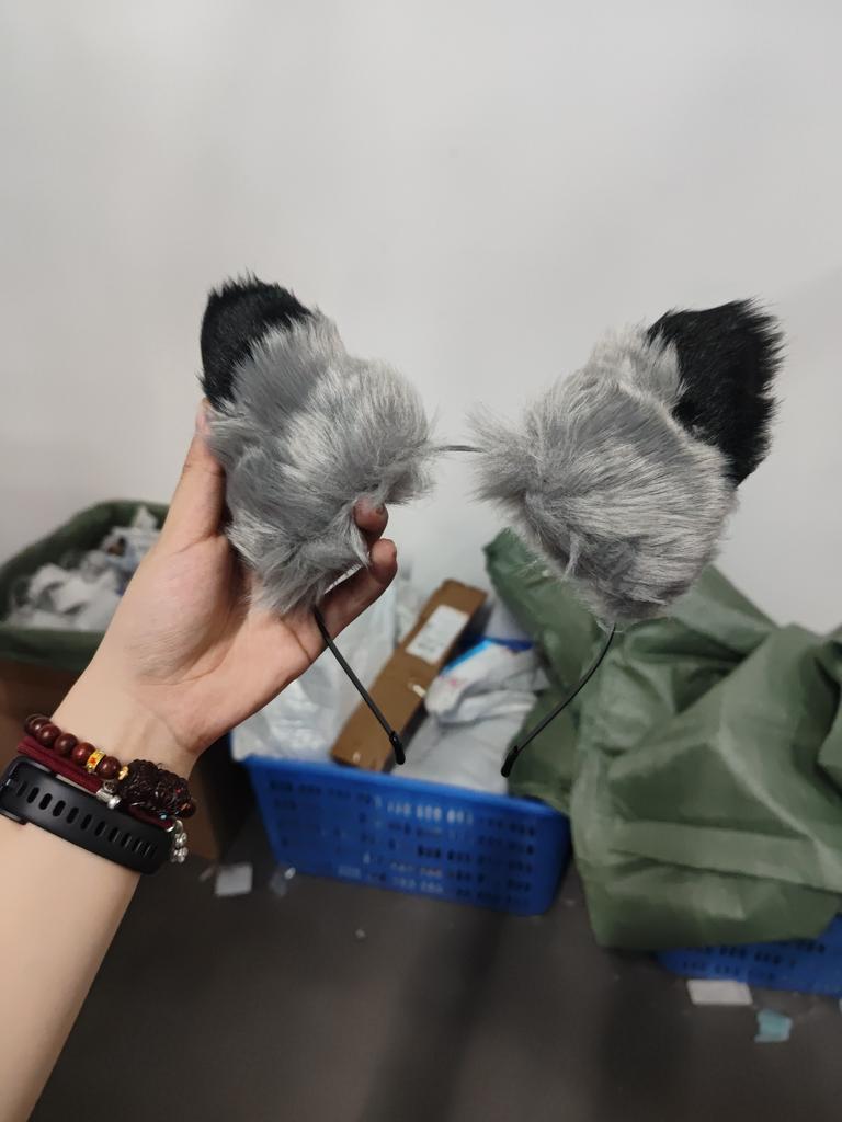 Handmade Faux Fur Animal Ear Headband Soft Lightweight Adjustable Costume Accessory for Cosplay Parties and Everyday Wear