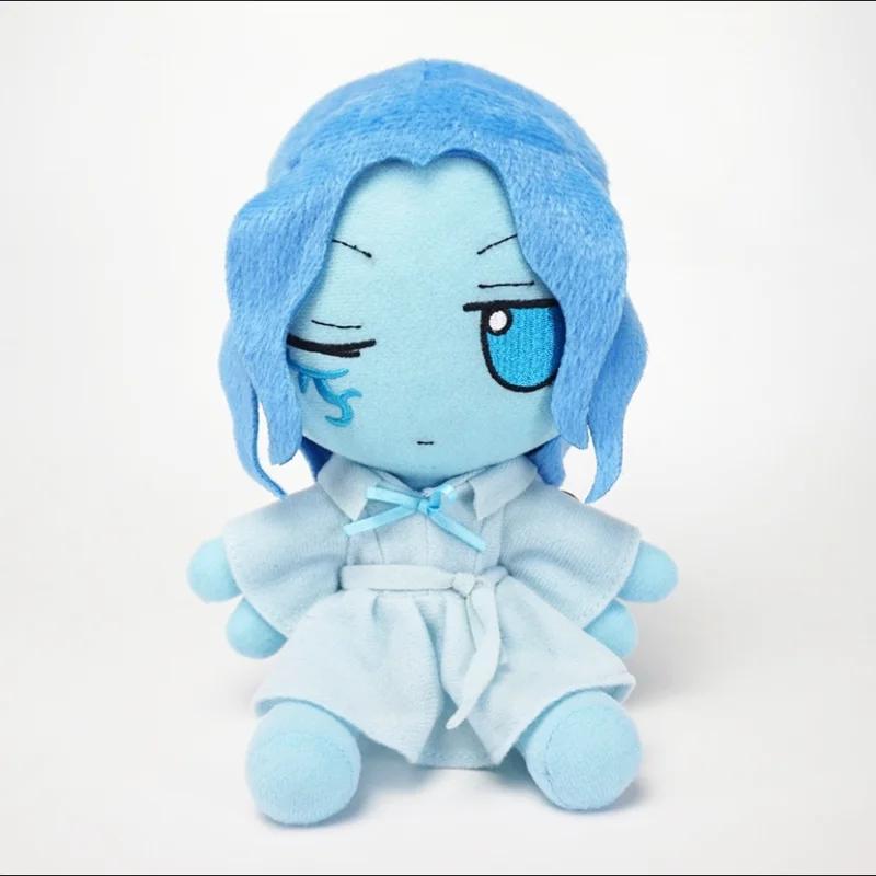 20cm Cute Blue Witch Plush Toy Soft Stuffed Doll with Removable Hat Cloak Birthday Christmas Gift for Kids Fans
