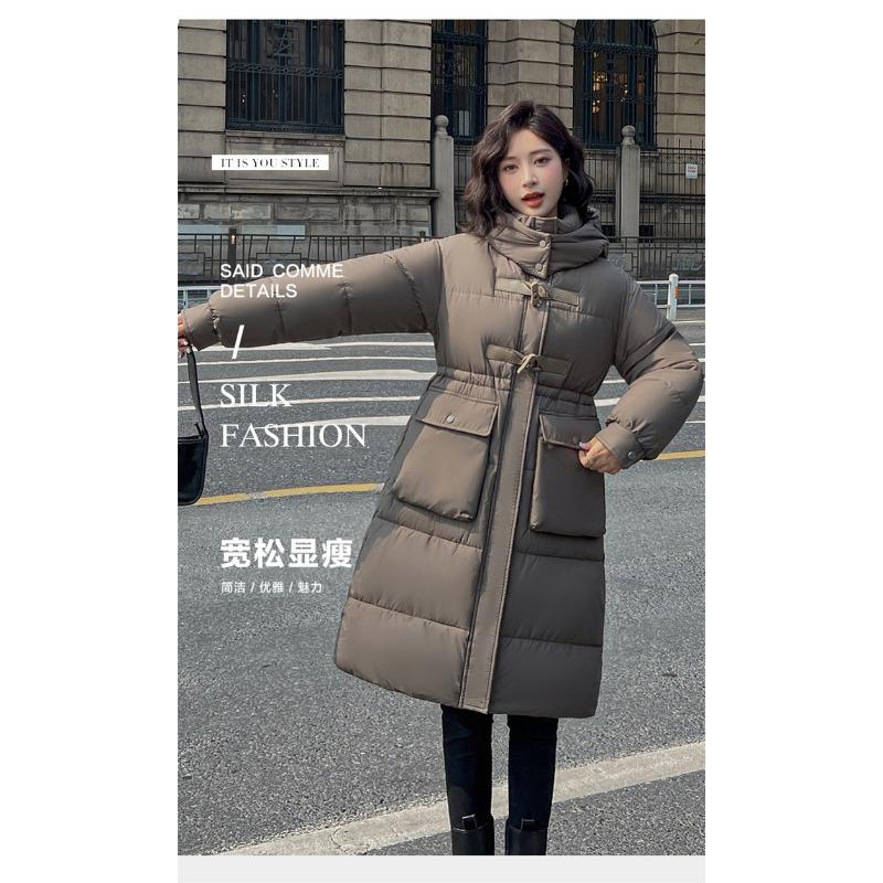 Women's Windproof Hooded Fluffy Warm and Cold Loose Medium-length Casual Sports High-quality Fabric Jacket Cotton Coat Jacket
