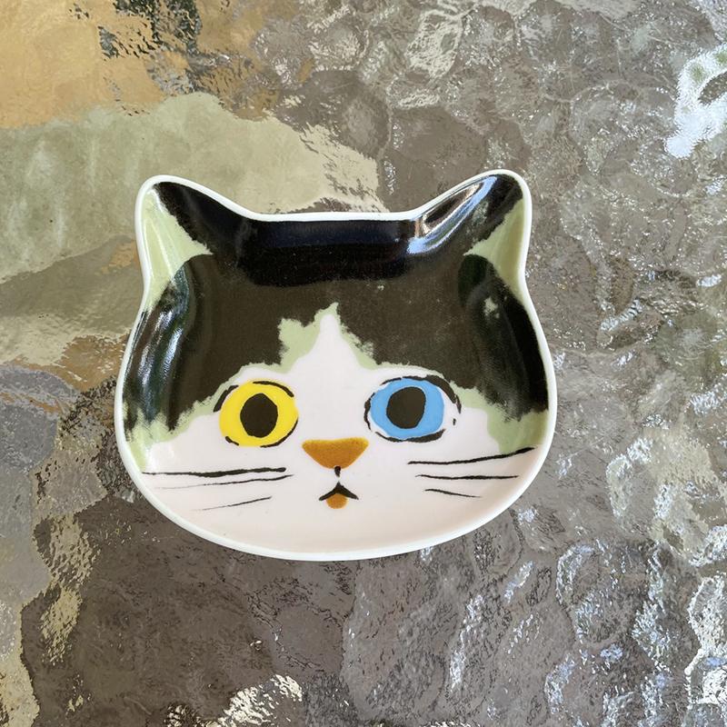 1PC Mini Serving Dishes Kitchen Cat Face Ceramic Dish Perfect Housewarming Gift Snack Plates Cute Spoon Holder Adorable