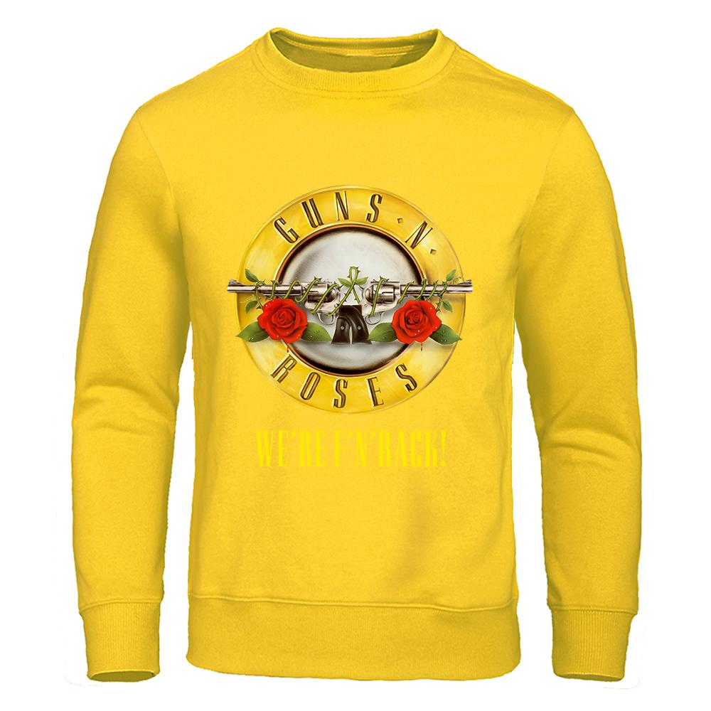 Guns N' Roses We'Re Back Metal Rock Style Hooded Men O-Neck Hoodies Autumn Oversize Hoodie Fashion Casual Clothing