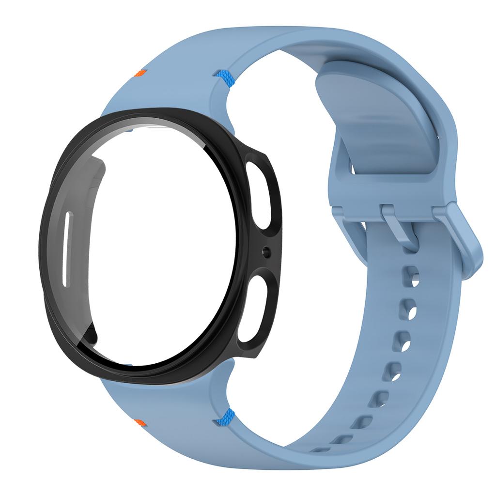 Силиконовый ремешок для Samsung Galaxy Watch 8 40 44 мм с чехлом Защитная пленка на экран Бампер для умного ремешка Наручные аксессуары