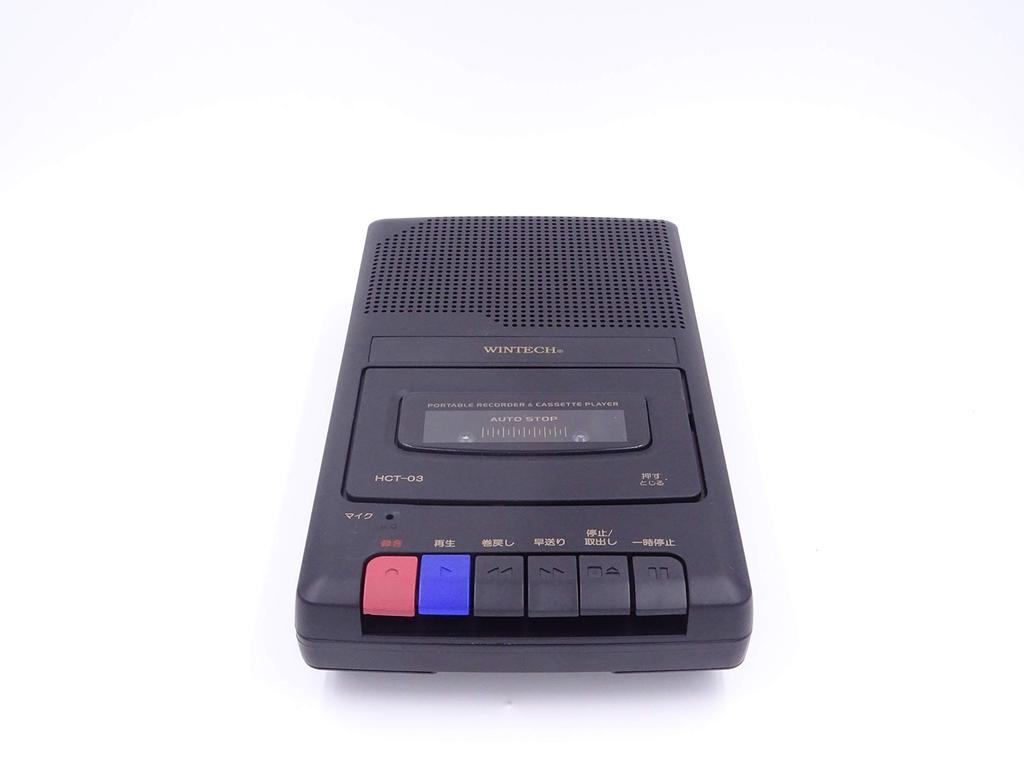 Портативный кассетный магнитофон WINTECH с черным адаптером HCT-03 ручка, (Включен кондиционер)