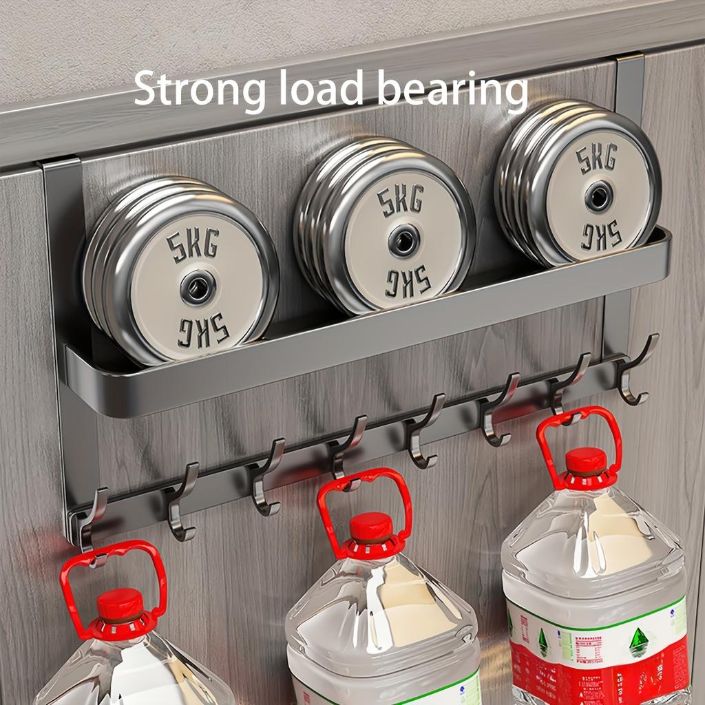 Space-Saving Over-the-Door Hook Rack, Durable Carbon Steel Organizer for Towels, Coats & Accessories - Perfect for Bedroom & Bathroom Storage