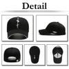 Baseball CA777 [White Fang] Hat, Cap, Logo, Emblem, Brim, Cap, Stylish, Fashionable, Cool, Men's (Black)