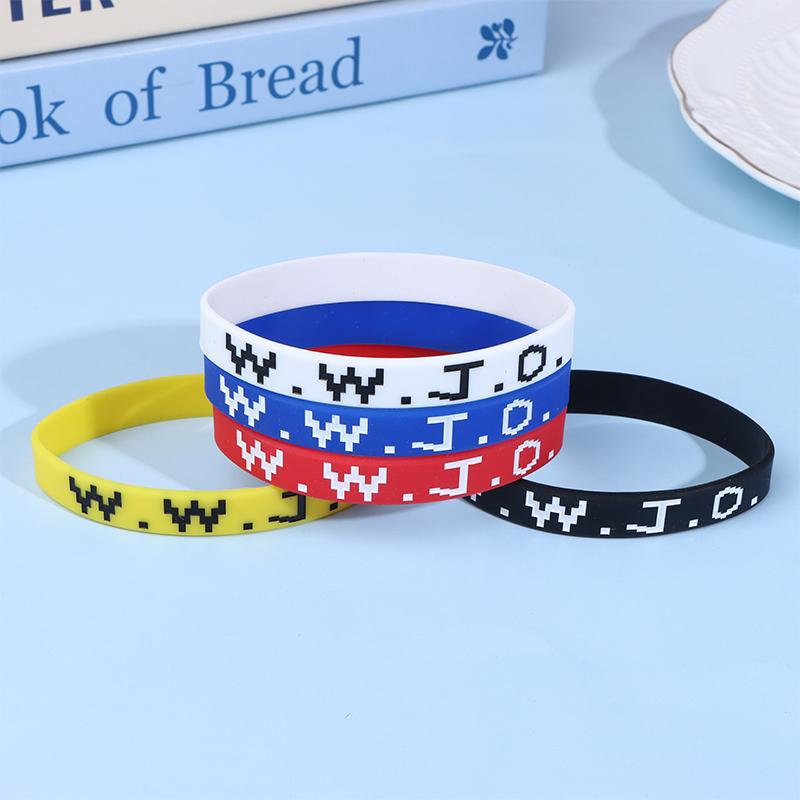 1 шт. WWJD Резиновые браслеты Цветные Что бы сделал Иисус Силиконовые браслеты для мужчин женщин Подарки на вечеринку Христианские Иисус WWJD