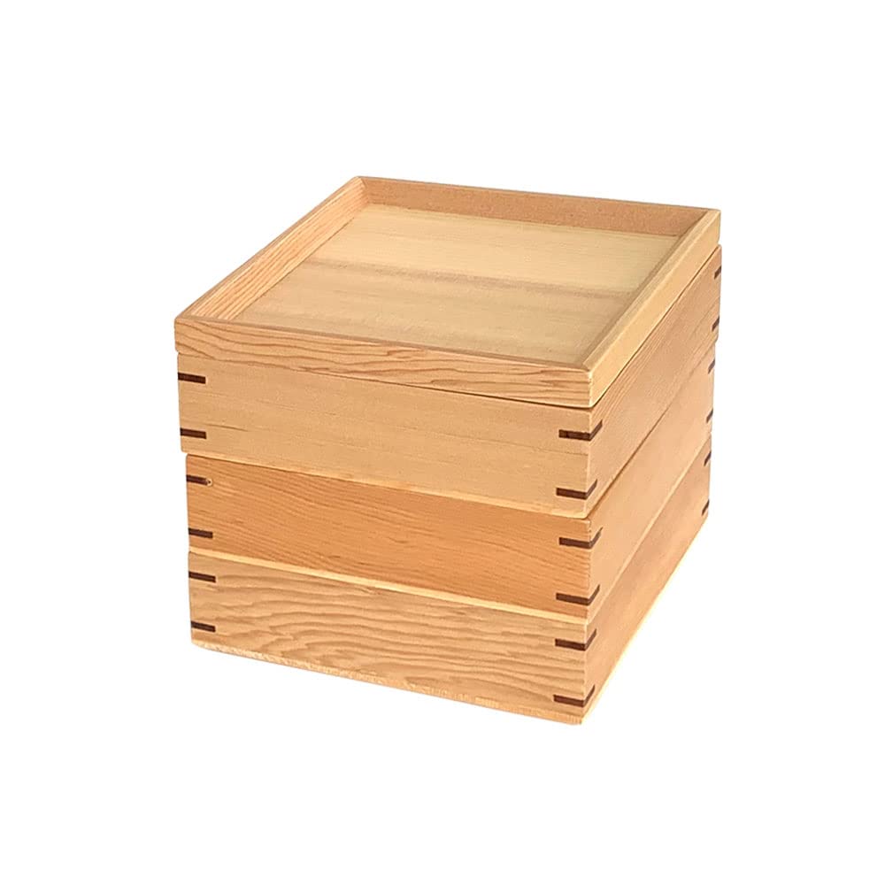 Yamaga Lacquerware Store Bento Unfinished with for New Sports and Outings Three-tiered Box, 16.5cm, 3000ml, Wooden, Wood, Dividers, Year's Dishes,