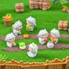 Mini Sheep Figurine Resin Miniature Animal Ornament Fall Harvesting Sheep Statue for Fairy Garden DIY Craft Micro Landscape