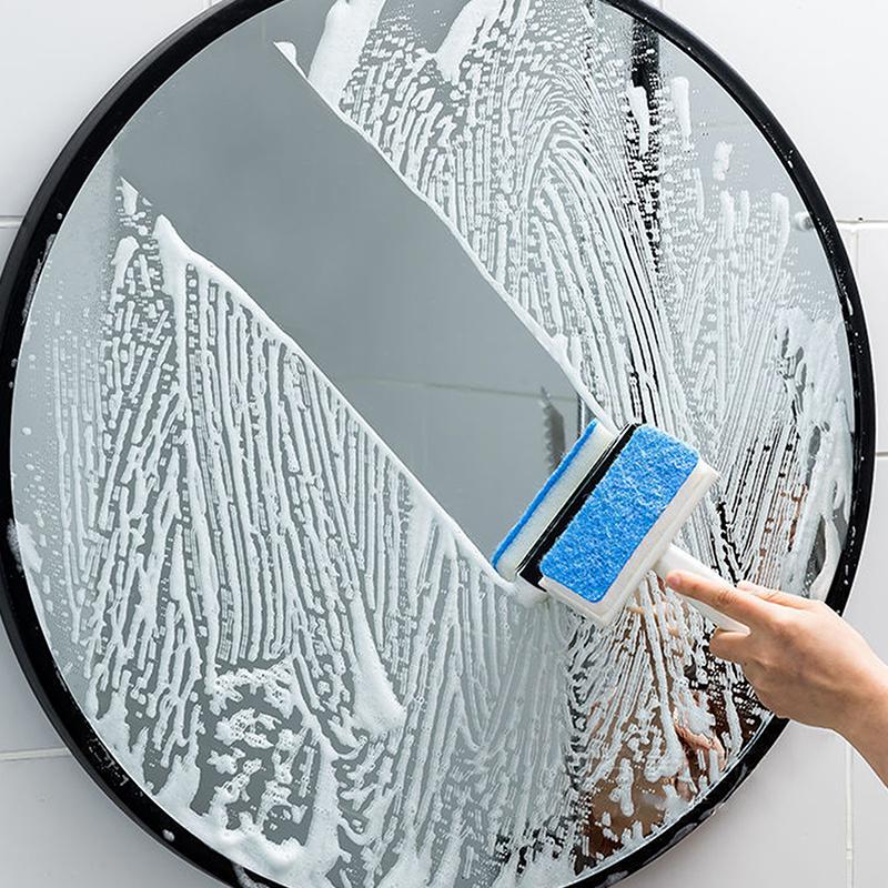 Волшебная щетка для мытья оконных стекол, двухсторонняя губка, скребок для мытья стен в ванной, скребок для душа, скребок для мытья зеркал, инструменты