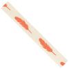 Printed Cotton Ribbon Feather Orange 1.5 Cm 2 M