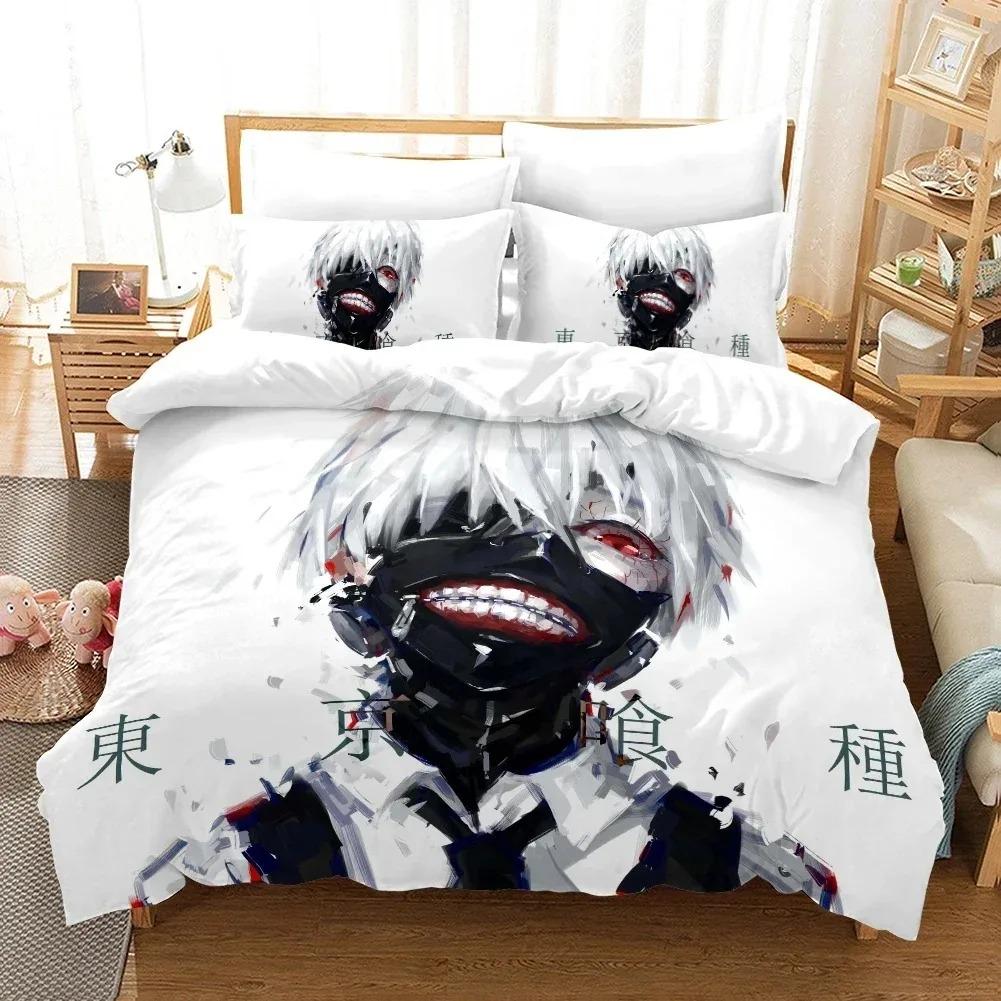 3D Печатный Набор Постельного Белья Tokyo Ghoul Канеки Кен Пододеяльник Двуспальный Twin Full Queen King Размер для Взрослых Детей