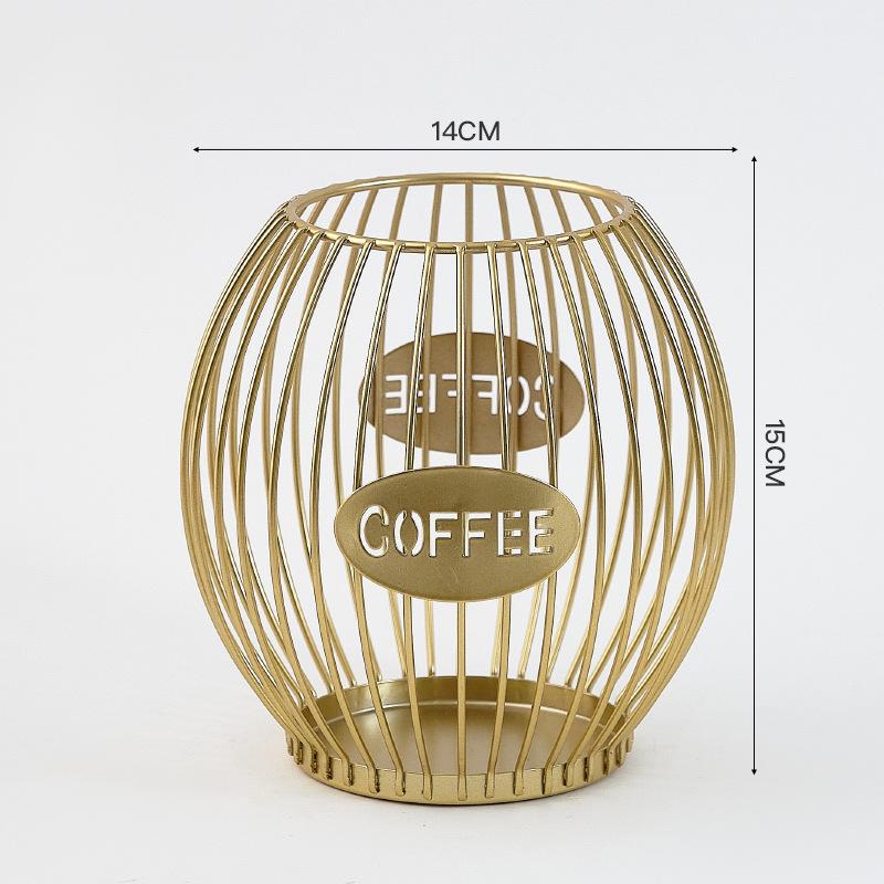 Скандинавский стиль Coffee Mate Iron Coffee Shop Counter Open Display Rack Организатор для кофейных капсул