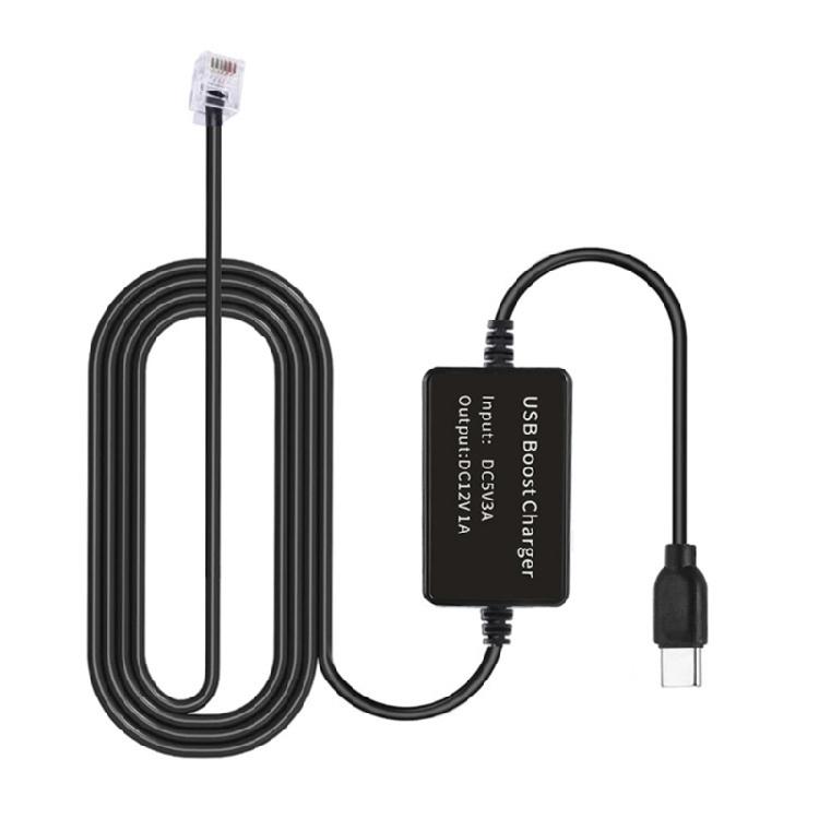 Кабель-усилитель тока USB C на RJ11, 5 В в 12 В, для систем безопасности, длина 155 см