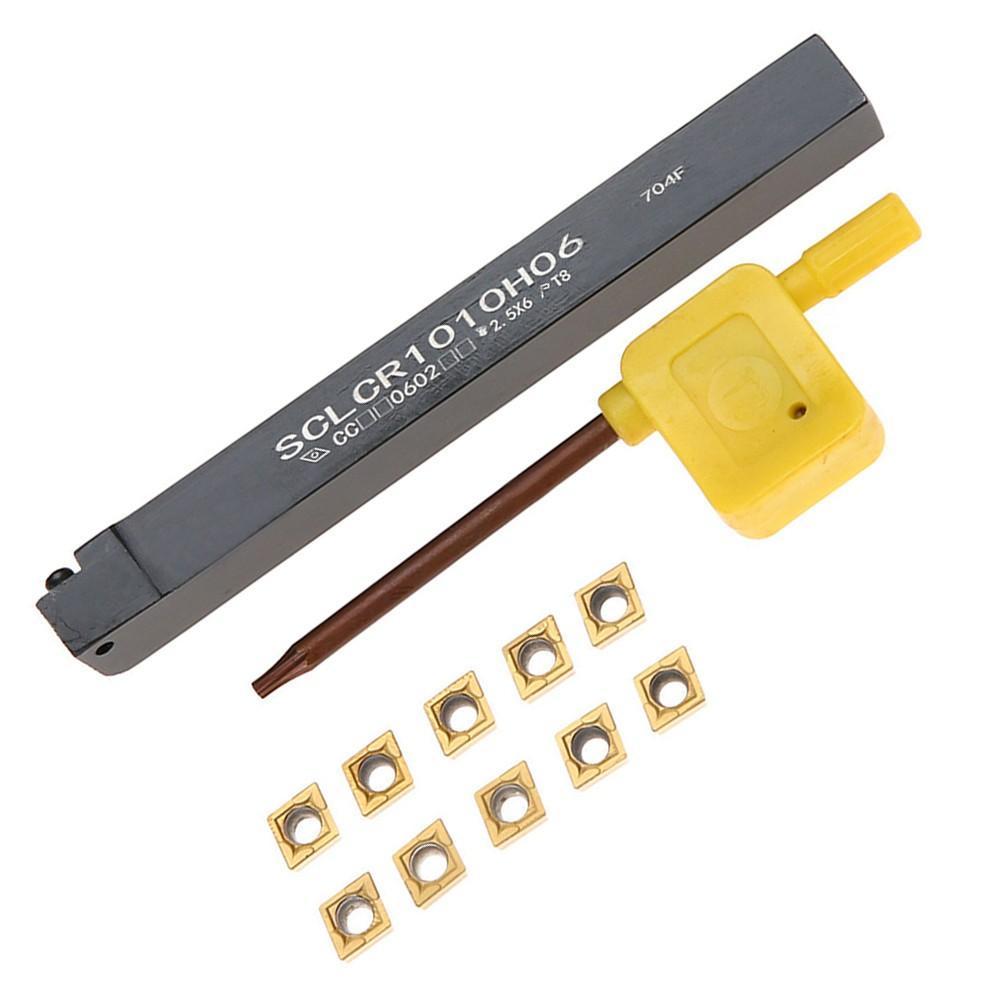 SCLCR1010H06 Держатель токарного резца для расточки + 10 шт. CCMT0602 твердосплавные пластины