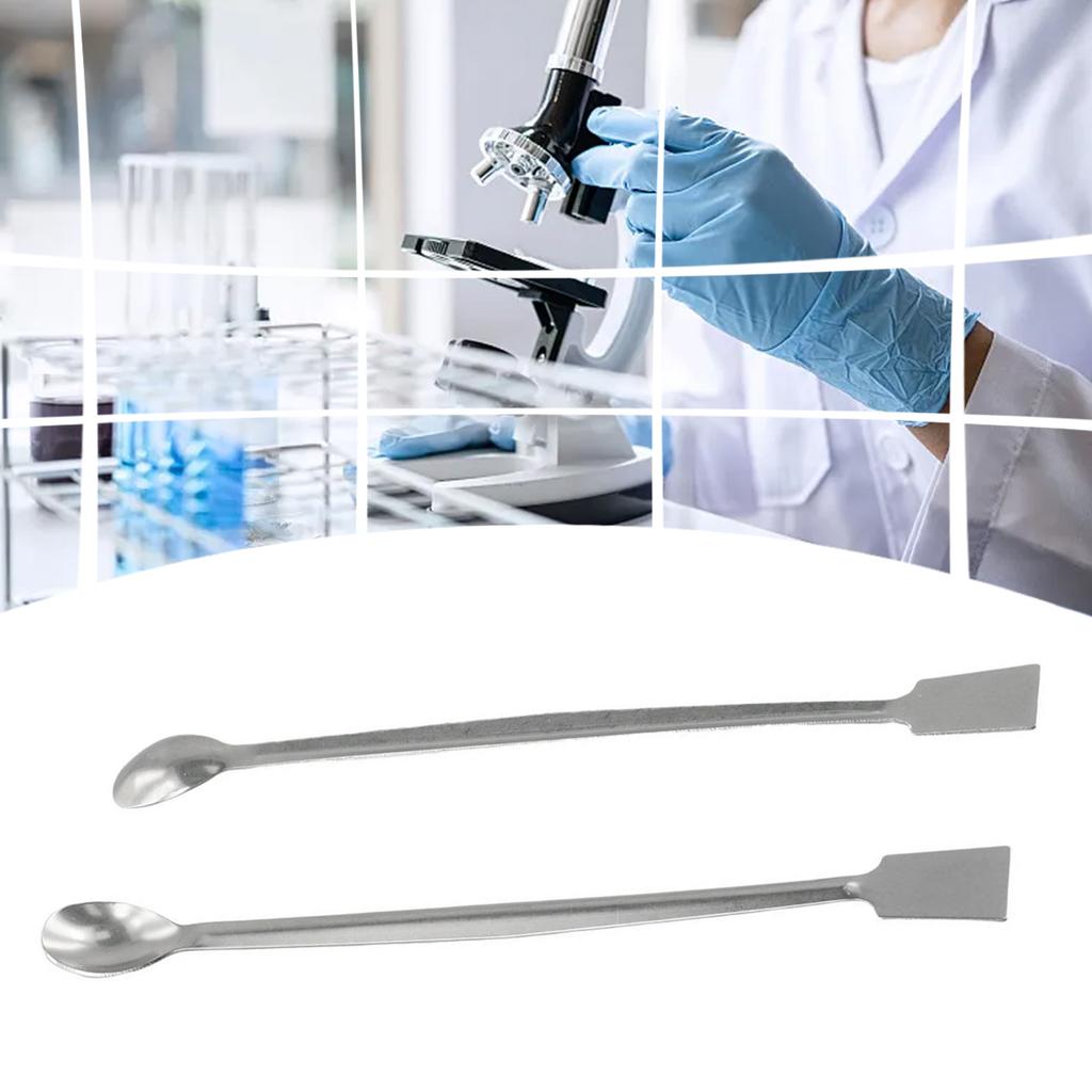 Double End Lab Sampling Spoon Spatula Stainless Steel 20cm 2 Pieces for Safe and Efficient Transfer of Materials in Labs