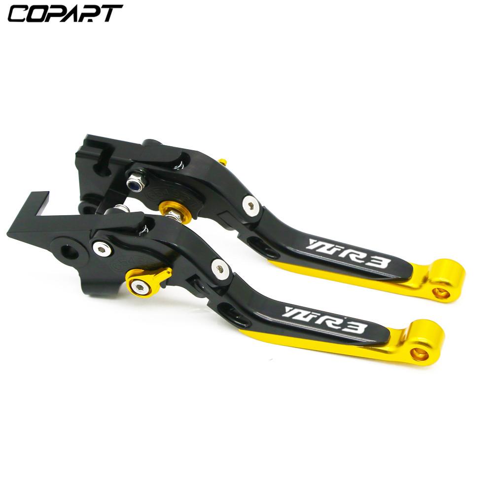 Аксессуары для мотоциклов Ручки руля Складные выдвижные регулируемые рычаги тормоза и сцепления YZF-R3 для Yamaha YZF R3 YZFR3 2015-2025