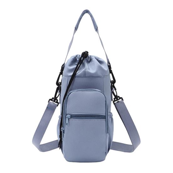 Сумка-чехол на плечо для термобутылки с регулируемым ремнем и завязкой. Сумка-чехол для бутылки для походов, спортзала, путешествий. Множество карманов. Чехол-сумка для бутылки, телефона, ключей.