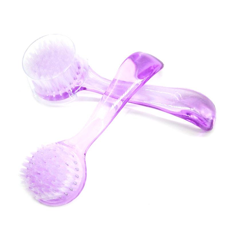 Акриловая щетка для ногтей, пластиковая, мягкая, для удаления пыли, макияжа, мытья кистей, маникюра и дизайна ногтей, круглая головка, инструмент для чистки пудры с колпачком