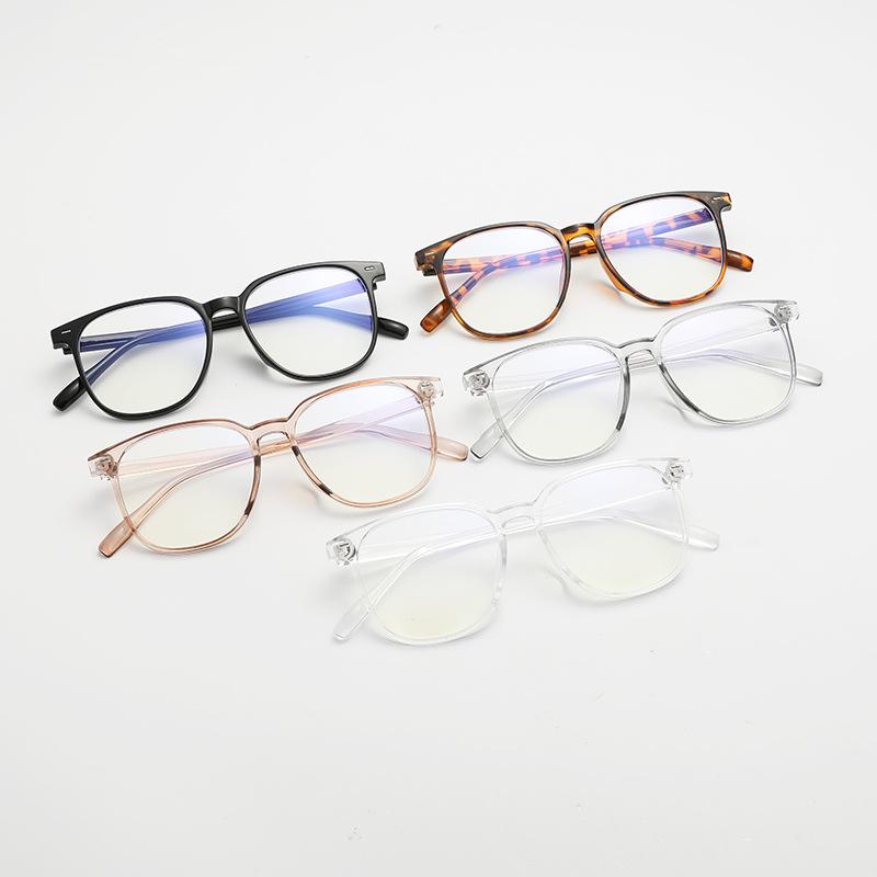 66021 Новые очки с квадратной оправой, защищающие от синего света, 2024, модные высококачественные простые и универсальные плоские очки