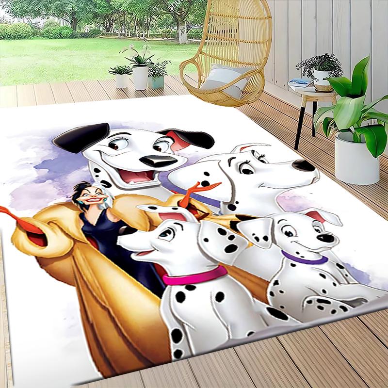 Dalmatian Dogs Lady Carpet Rug Soft Washable Anti Slip Home Living Room Sofa Mats Personalized Christmas Rug