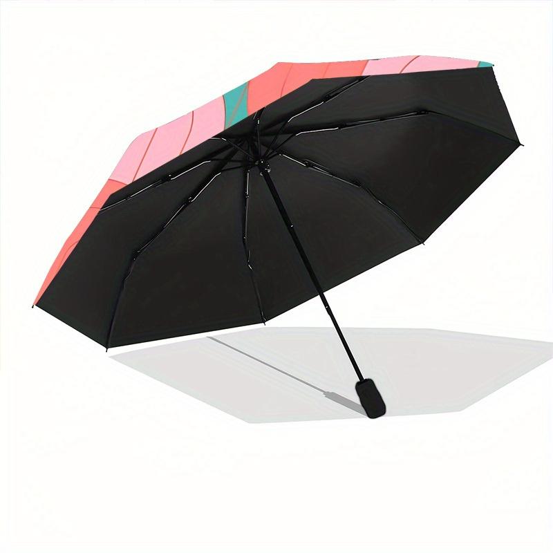 1pc Abstract Pattern Automatic Open/close, All-Season Portable Folding Umbrella, Travel, Everyday, Formal Events067