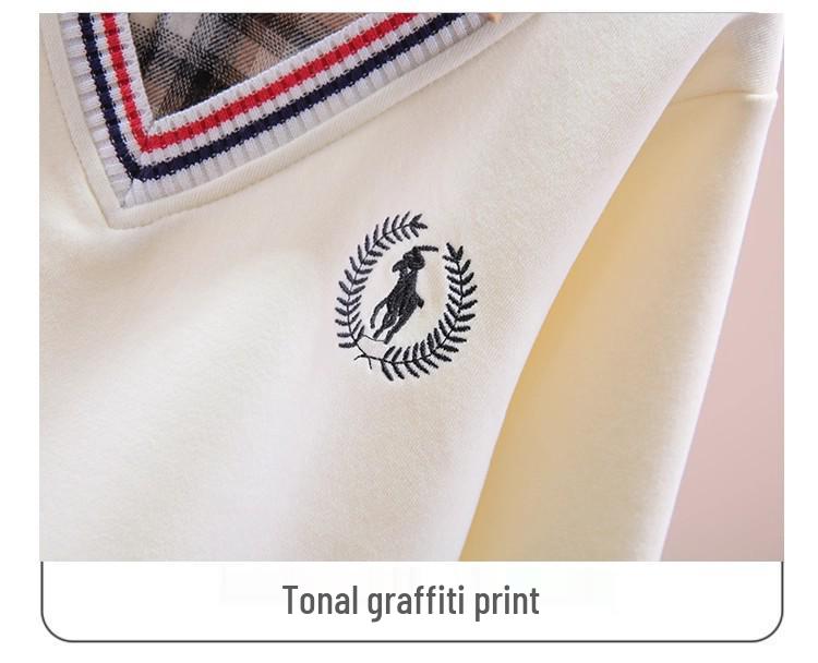 Мальчиковая осенне-зимняя флисовая футболка с длинным рукавом, имитирующая двойку