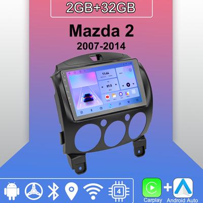 Android Carplay автомобильное радио для Mazda 2 2007-2014 мультимедийный проигрыватель головное устройство стерео GPS навигация BT WIFI 2+32 ГБ